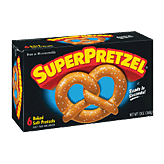 SuperPretzel Soft Pretzels baked soft pretzels, 6 ct, salt pack included Left Picture